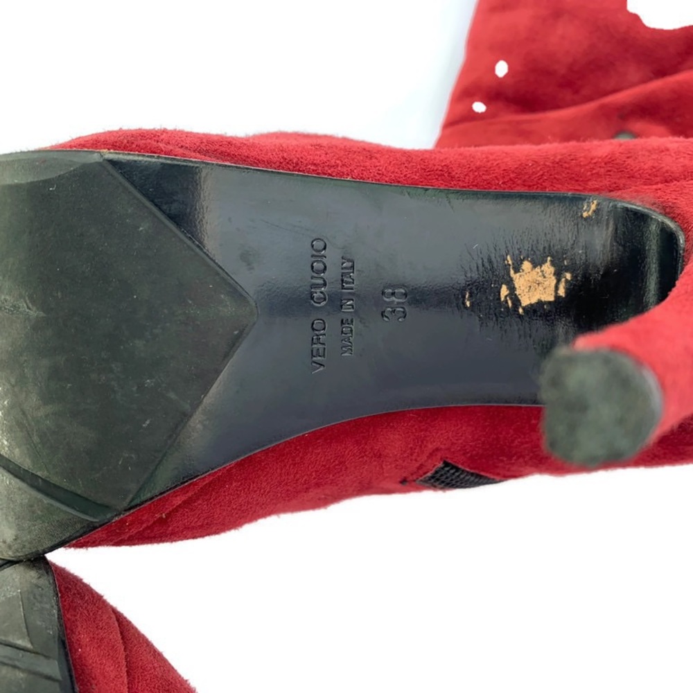 Vero Cuoio Italian  suede Victorian ankle booties boots 38/7 - Picture 8 of 10